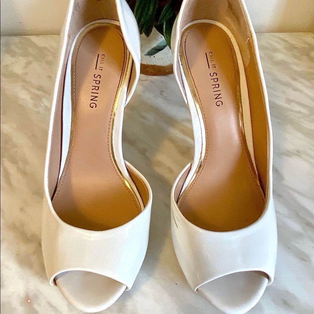 Call it spring white high heels